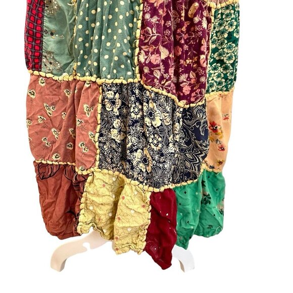 Handmade Patchwork Gypsy Bohemian Hippie Festival Long Skirt size Small/Medium - Picture 7 of 9